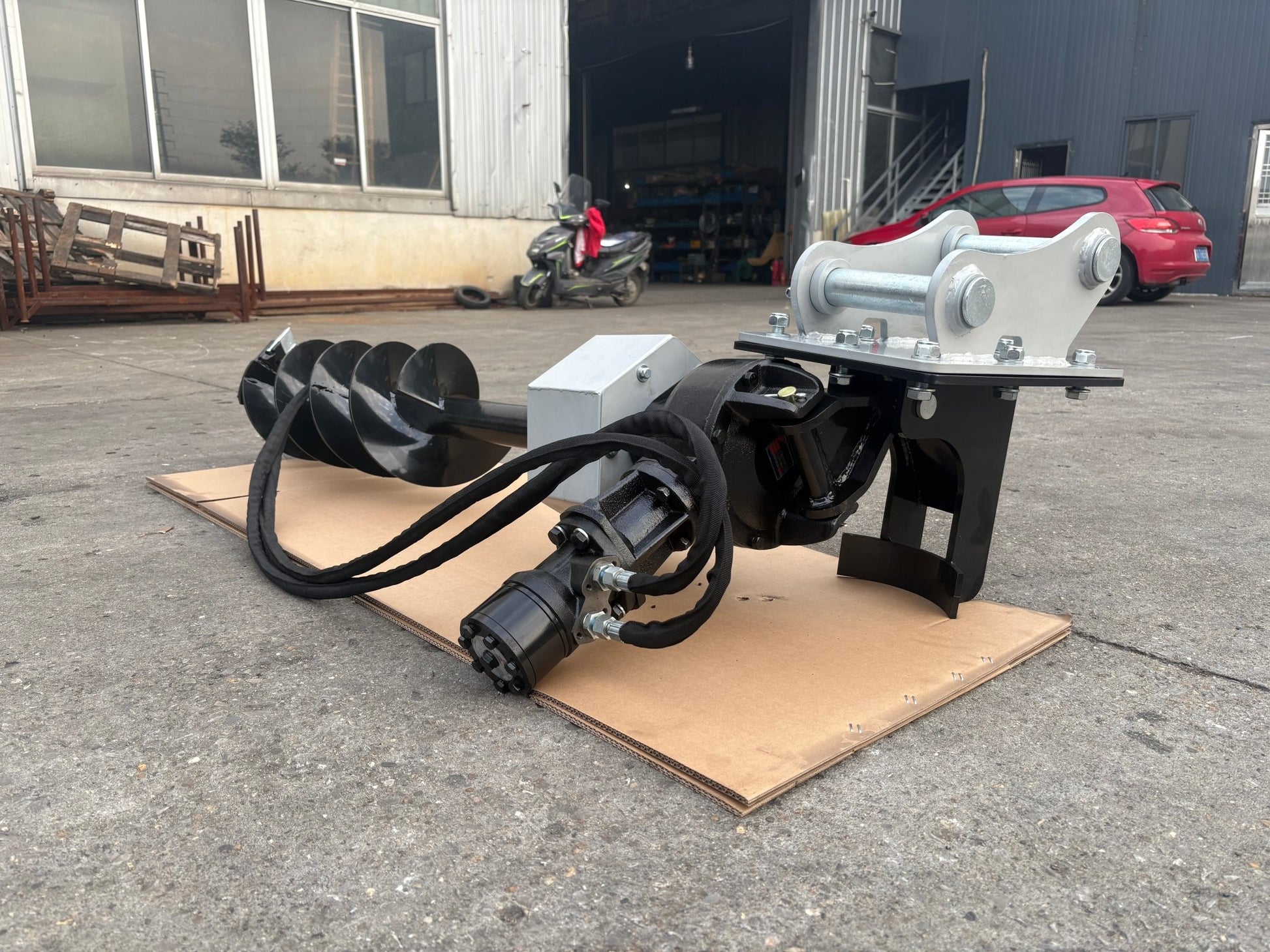 Excavator Post Hole Digger – Hydraulic 10″ Auger Attachment HEPD - with | Sold by Uncle Wiener's Wholesale