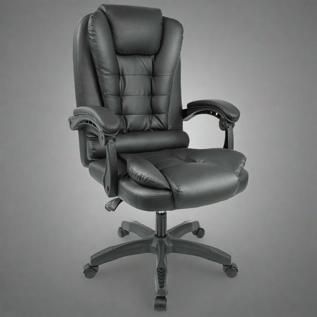 Executive Reclining Office Chair – Front View

AMPC21 PU Leather Gaming Chair – Reclined

Ergonomic High-Back Office Chair – Side Angle

Swivel Recliner Chair – Home Office Setup

Adjustable Office Chair – PU Leather with Padded Arms
