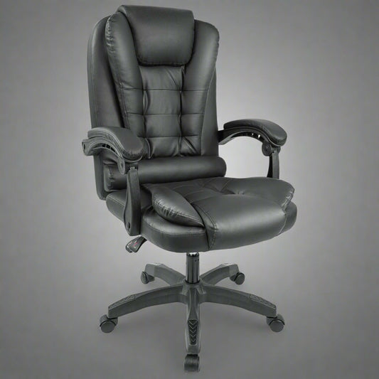 Executive Reclining Office Chair – Front View

AMPC21 PU Leather Gaming Chair – Reclined

Ergonomic High-Back Office Chair – Side Angle

Swivel Recliner Chair – Home Office Setup

Adjustable Office Chair – PU Leather with Padded Arms