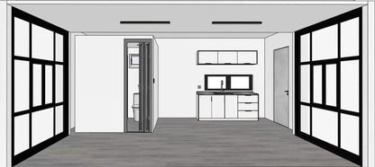 Expandable 20ft Glass Container Home with Kitchen & Bath – Modern High Cube Prefab Living Unit 25440112 - with | Sold by Uncle Wiener's Wholesale