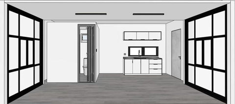 Expandable 20ft Glass Container Home with Kitchen & Bath – Modern High Cube Prefab Living Unit 25440112 - with | Sold by Uncle Wiener's Wholesale