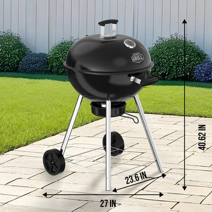 Expert Grill 22.5 Inch Charcoal Kettle Grill with 363 Sq. In. Cooking Area 44376299569 - with | Sold by Uncle Wiener's Wholesale