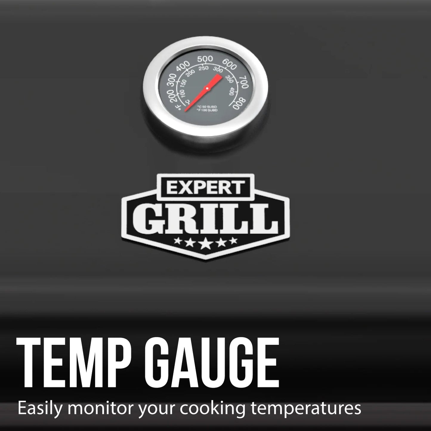 Expert Grill 6 - Burner Propane Gas Grill with Wheels, Black/Red - with Red | Sold by Uncle Wiener's Wholesale