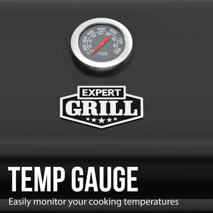 Expert Grill 6 - Burner Propane Gas Grill with Wheels, Black/Red - with Red | Sold by Uncle Wiener's Wholesale