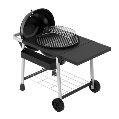 Expert Grill Kettle Charcoal Grill Cart with Pizza Stone and Warming Rack 22.5 Inch 44376299576 - with | Sold by Uncle Wiener's Wholesale