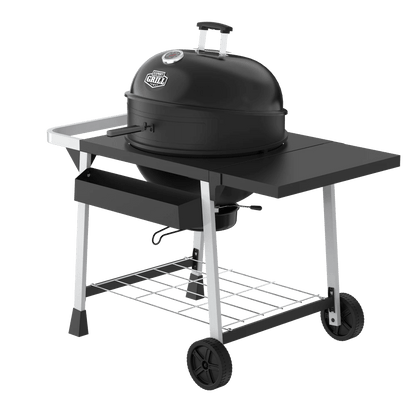 Expert Grill Kettle Charcoal Grill Cart with Pizza Stone and Warming Rack 22.5 Inch 44376299576 - with | Sold by Uncle Wiener's Wholesale