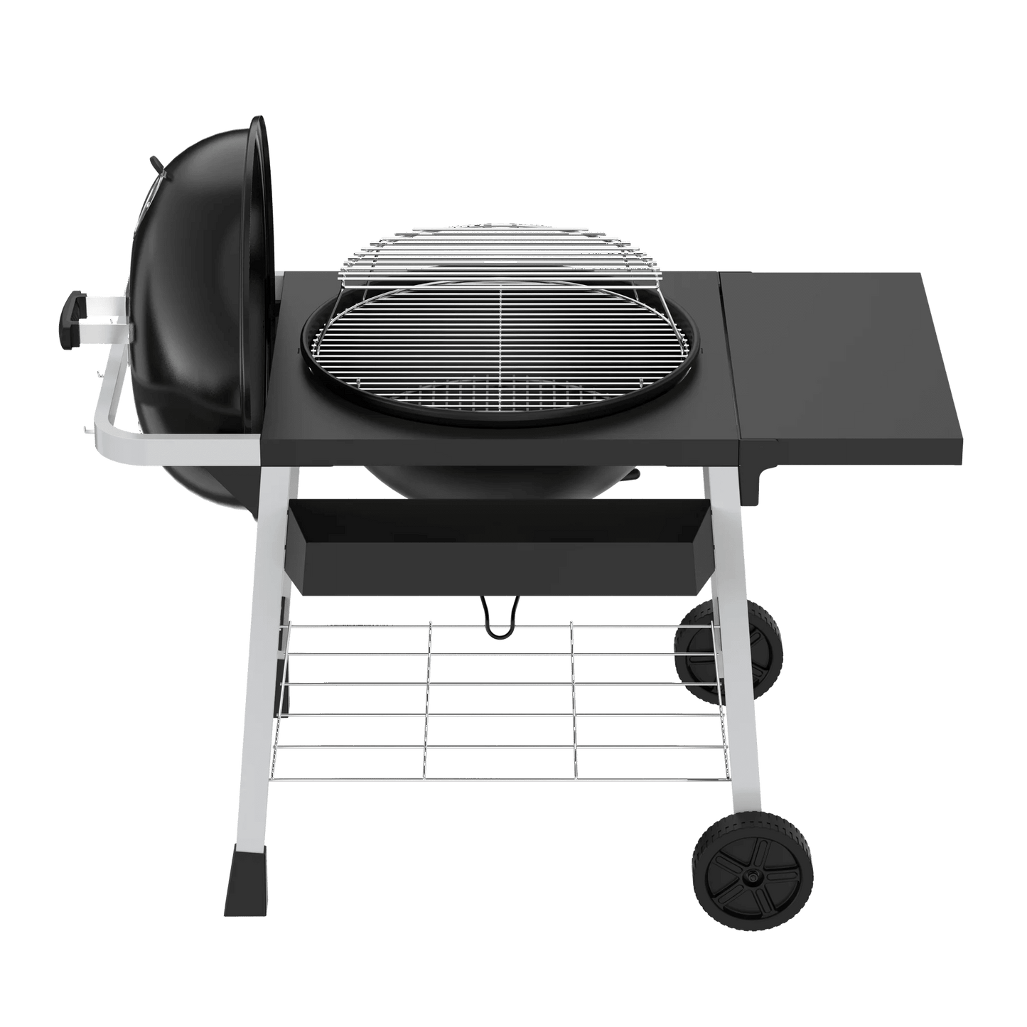 Expert Grill Kettle Charcoal Grill Cart with Pizza Stone and Warming Rack 22.5 Inch 44376299576 - with | Sold by Uncle Wiener's Wholesale