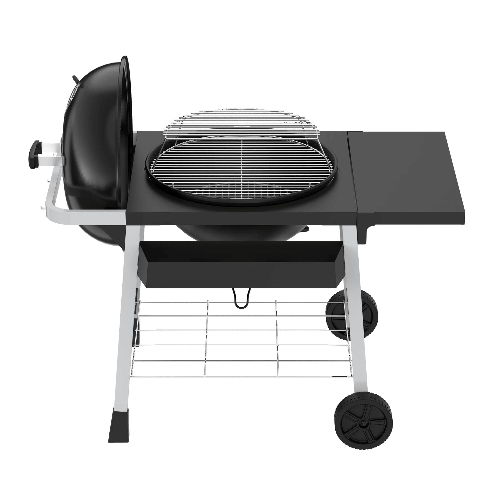 Expert Grill Kettle Charcoal Grill Cart with Pizza Stone and Warming Rack 22.5 Inch 44376299576 - with | Sold by Uncle Wiener's Wholesale