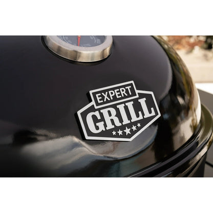 Expert Grill Kettle Charcoal Grill Cart with Pizza Stone and Warming Rack 22.5 Inch 44376299576 - with | Sold by Uncle Wiener's Wholesale