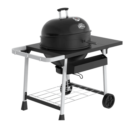 Expert Grill Kettle Charcoal Grill Cart with Pizza Stone and Warming Rack 22.5 Inch 44376299576 - with | Sold by Uncle Wiener's Wholesale