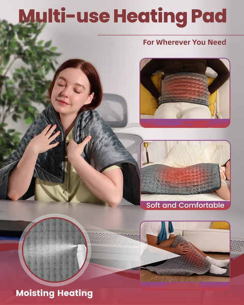 Extra Large Back Heating Pad with Auto Shut Off (100 x 50.01) - with | Sold by Uncle Wiener's Wholesale