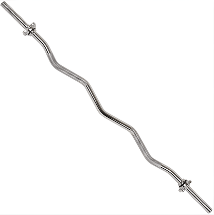 EZ Curl Bar Weight Plate Bar with Star Collars for Lifting, Hip Thrusts, Squats, and Home Workouts CBLB47 - with | Sold by Uncle Wiener's Wholesale