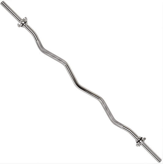 EZ Curl Bar Weight Plate Bar with Star Collars for Lifting, Hip Thrusts, Squats, and Home Workouts CBLB47 - with | Sold by Uncle Wiener's Wholesale
