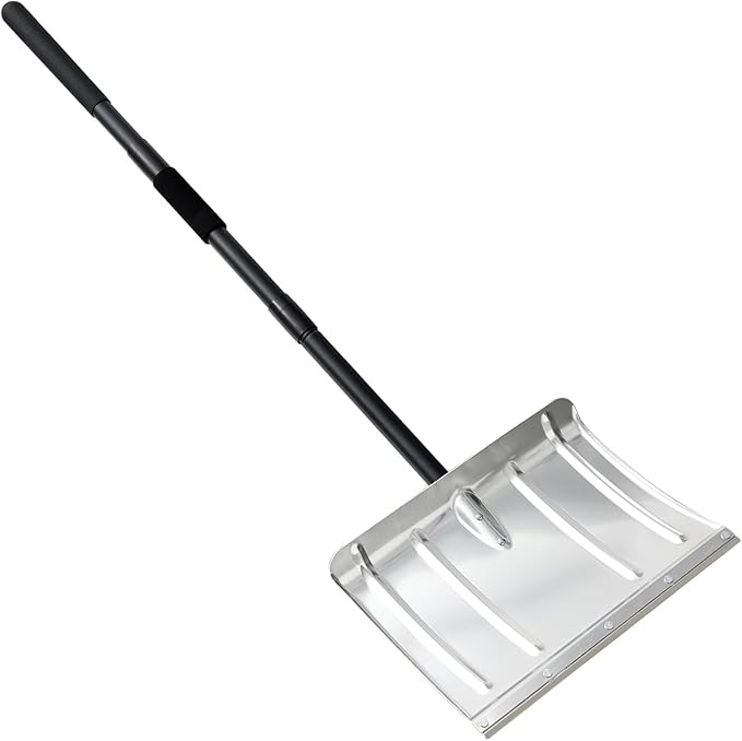 FactionGarden Heavy Duty Aluminum Snow Shovel – 53/66-Inch Adjustable Snow Removal Shovel for Driveways, Sidewalks, Garage & Garden - Garden & Landscaping with | Sold by Uncle Wiener's Wholesale