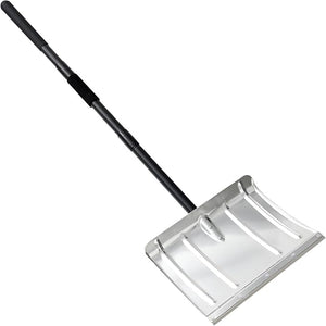 FactionGarden Heavy Duty Aluminum Snow Shovel – 53/66-Inch Adjustable Snow Removal Shovel for Driveways, Sidewalks, Garage & Garden