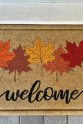 Fall “Welcome” Doormat with Maple Leaves – 26" x 36" FLWM2636 - with | Sold by Uncle Wiener's Wholesale