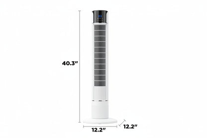 40-Inch Tower Fan – Black Oscillating Floor Fan with LED Display and Remote