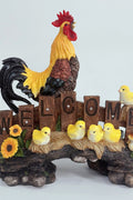Farm Animal Resin Statues – Pig, Goose, Hen, Rooster Yard Decor Indoor Outdoor Rustic Garden Ornaments - with Rooster Welcome Sign Statue | Sold by Uncle Wiener's Wholesale