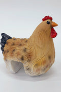 Farm Animal Resin Statues – Pig, Goose, Hen, Rooster Yard Decor Indoor Outdoor Rustic Garden Ornaments - with Small Hen Resin Figure | Sold by Uncle Wiener's Wholesale