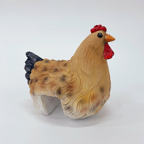Farm Animal Resin Statues – Pig, Goose, Hen, Rooster Yard Decor Indoor Outdoor Rustic Garden Ornaments - with Small Hen Resin Figure | Sold by Uncle Wiener's Wholesale