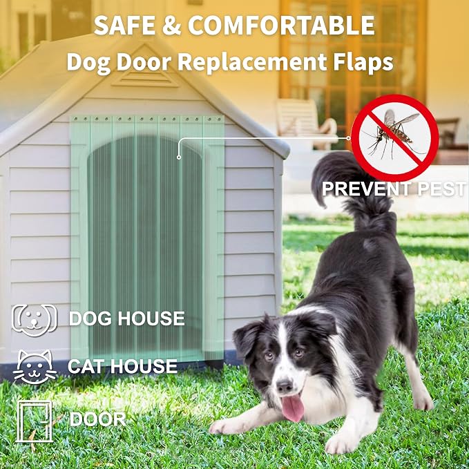 Farmeah PVC Dog Door Replacement Flap – 7" Wide Transparent Vinyl Kennel Door Strip, Cut-to-Size Weather-Resistant Pet Door Material - Pet products with | Sold by Uncle Wiener's Wholesale