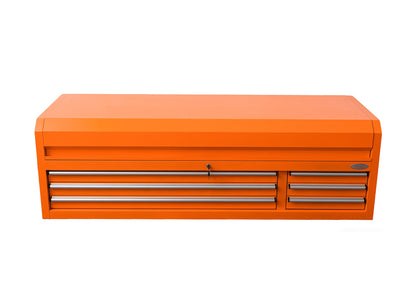 Fatboy 72" Upper Tool Chest – Heavy - Duty 6 Drawer Steel Tool Storage Cabinet with Flip - Up Lid - with 72" Upper Tool Chest – Orange | Sold by Uncle Wiener's Wholesale