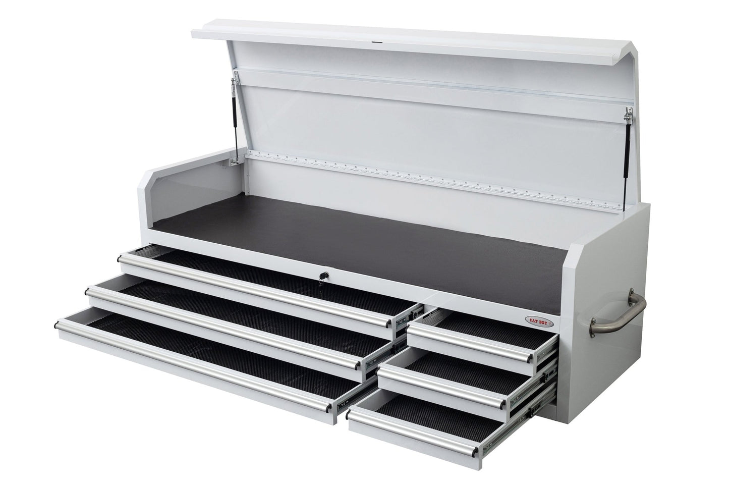 Fatboy 72" Upper Tool Chest – Heavy - Duty 6 Drawer Steel Tool Storage Cabinet with Flip - Up Lid - with 72" Upper Tool Chest – White | Sold by Uncle Wiener's Wholesale