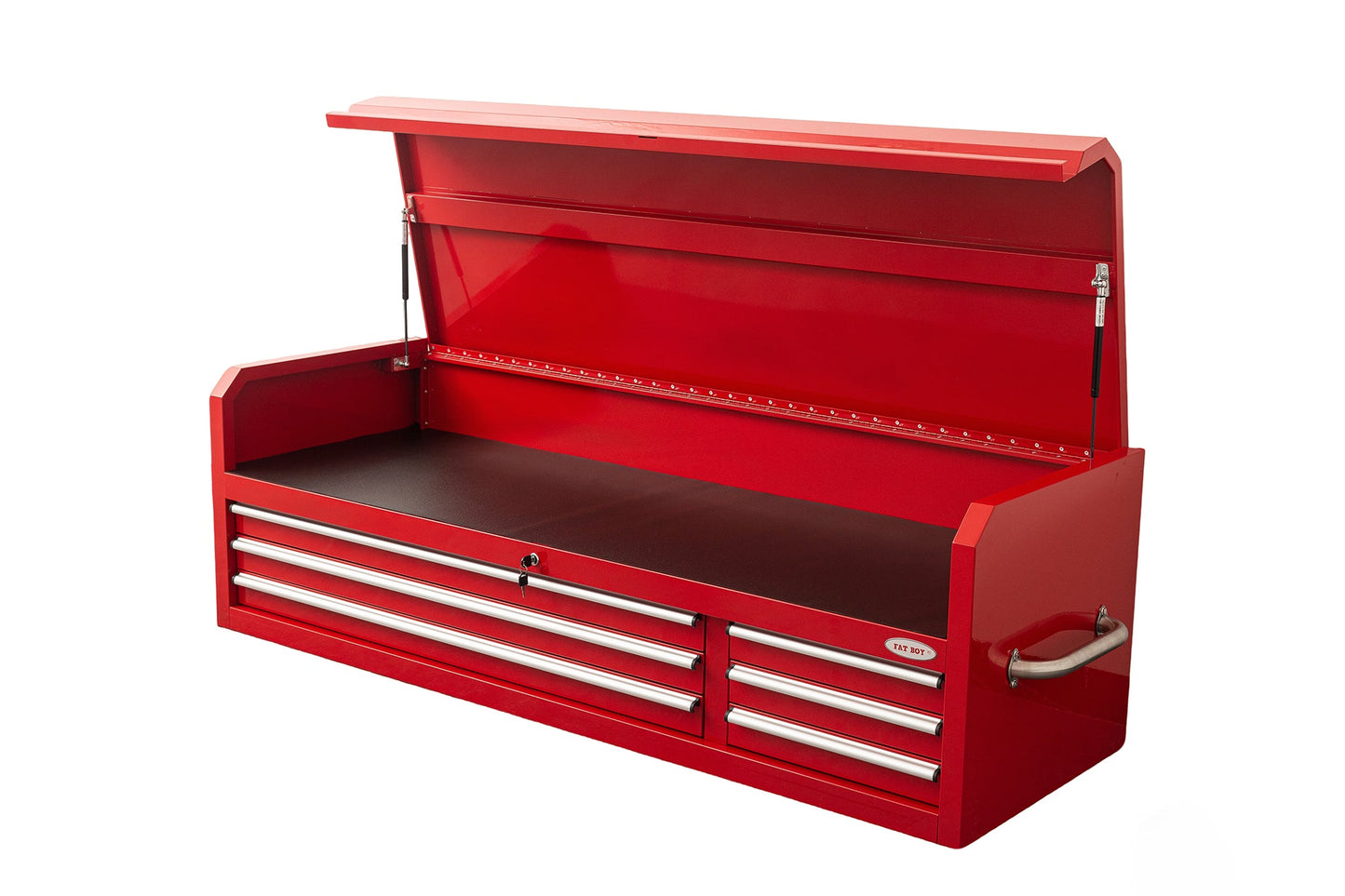 Fatboy 72" Upper Tool Chest – Heavy - Duty 6 Drawer Steel Tool Storage Cabinet with Flip - Up Lid - with 72" Upper Tool Chest – Red | Sold by Uncle Wiener's Wholesale