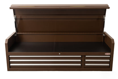 Fatboy 72" Upper Tool Chest – Heavy - Duty 6 Drawer Steel Tool Storage Cabinet with Flip - Up Lid - with 72" Upper Tool Chest – Blue | Sold by Uncle Wiener's Wholesale