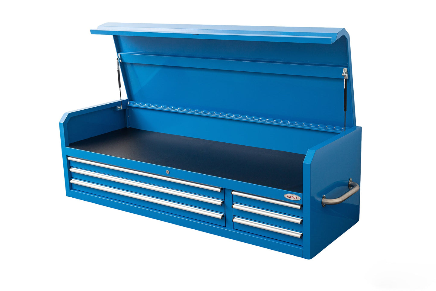 Fatboy 72" Upper Tool Chest – Heavy - Duty 6 Drawer Steel Tool Storage Cabinet with Flip - Up Lid - with 72" Upper Tool Chest – Blue | Sold by Uncle Wiener's Wholesale