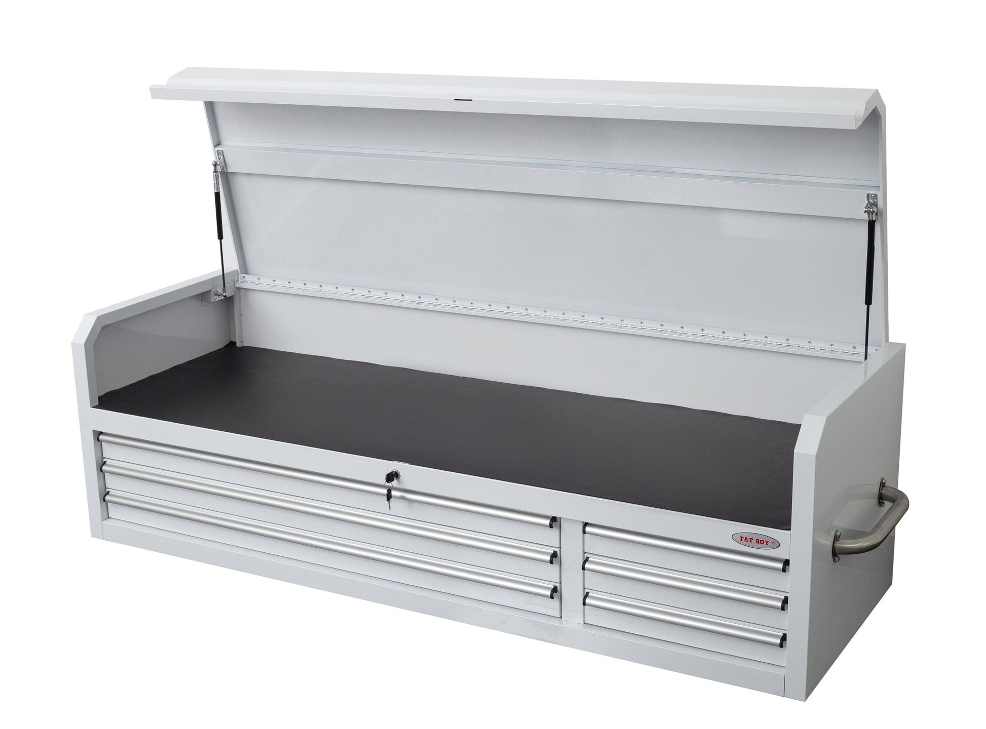 Fatboy 72" Upper Tool Chest – Heavy - Duty 6 Drawer Steel Tool Storage Cabinet with Flip - Up Lid - with 72" Upper Tool Chest – White | Sold by Uncle Wiener's Wholesale