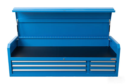 Fatboy 72" Upper Tool Chest – Heavy - Duty 6 Drawer Steel Tool Storage Cabinet with Flip - Up Lid - with 72" Upper Tool Chest – Blue | Sold by Uncle Wiener's Wholesale