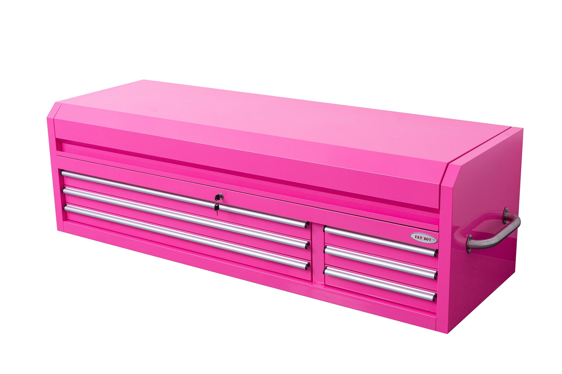 Fatboy 72" Upper Tool Chest – Heavy - Duty 6 Drawer Steel Tool Storage Cabinet with Flip - Up Lid - with 72" Upper Tool Chest – Neon Pink | Sold by Uncle Wiener's Wholesale