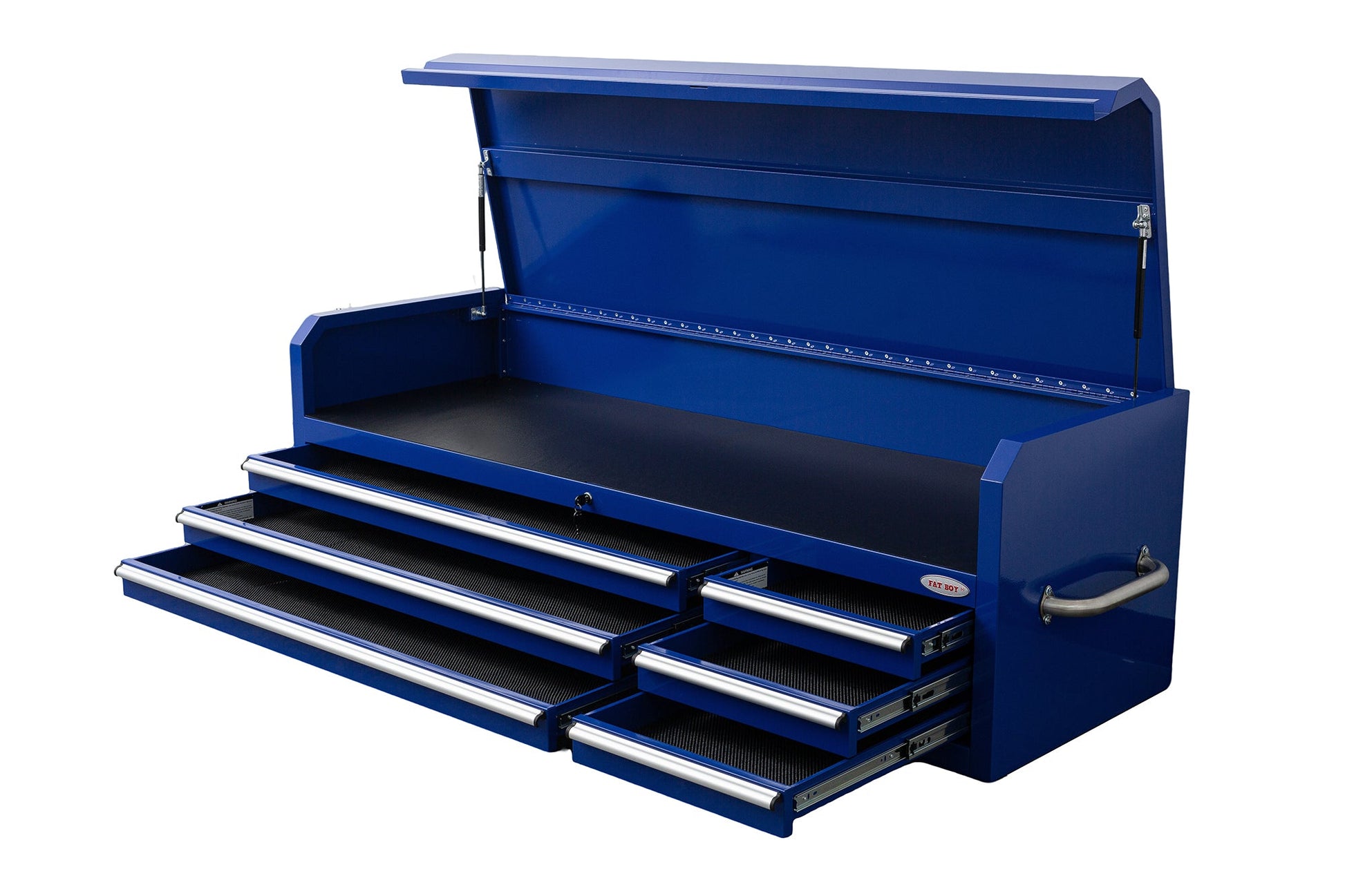 Fatboy 72" Upper Tool Chest – Heavy - Duty 6 Drawer Steel Tool Storage Cabinet with Flip - Up Lid - with 72" Upper Tool Chest – Dark Blue | Sold by Uncle Wiener's Wholesale