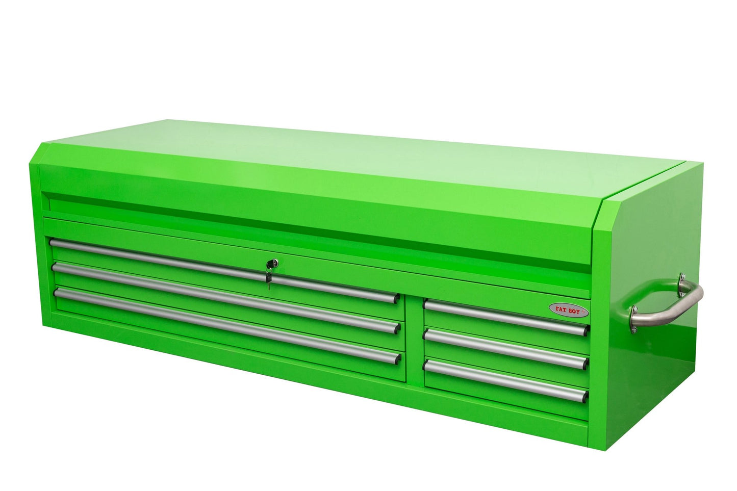 Fatboy 72" Upper Tool Chest – Heavy - Duty 6 Drawer Steel Tool Storage Cabinet with Flip - Up Lid - with 72" Upper Tool Chest – Neon Green | Sold by Uncle Wiener's Wholesale
