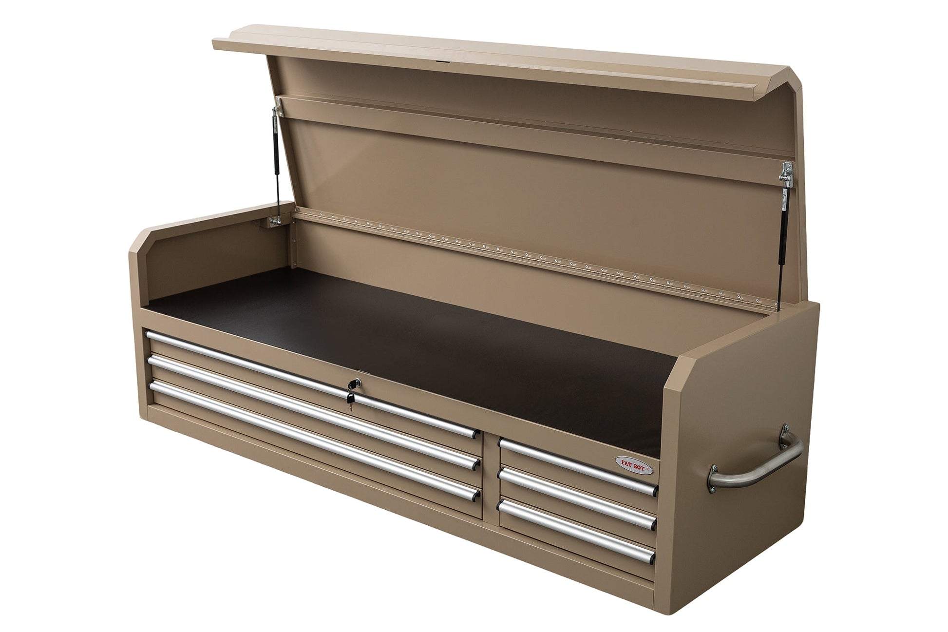 Fatboy 72" Upper Tool Chest – Heavy - Duty 6 Drawer Steel Tool Storage Cabinet with Flip - Up Lid - with 72" Upper Tool Chest – Desert Sand | Sold by Uncle Wiener's Wholesale