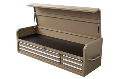 Fatboy 72" Upper Tool Chest – Heavy - Duty 6 Drawer Steel Tool Storage Cabinet with Flip - Up Lid - with 72" Upper Tool Chest – Desert Sand | Sold by Uncle Wiener's Wholesale