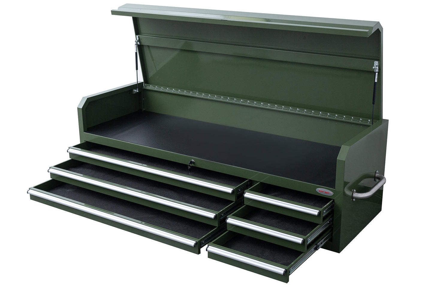 Fatboy 72" Upper Tool Chest – Heavy - Duty 6 Drawer Steel Tool Storage Cabinet with Flip - Up Lid - with 72" Upper Tool Chest – Emerald Green | Sold by Uncle Wiener's Wholesale