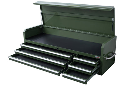 Fatboy 72" Upper Tool Chest – Heavy - Duty 6 Drawer Steel Tool Storage Cabinet with Flip - Up Lid - with 72" Upper Tool Chest – Emerald Green | Sold by Uncle Wiener's Wholesale