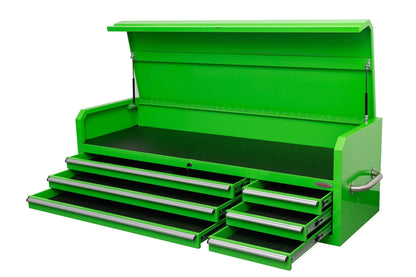 Fatboy 72" Upper Tool Chest – Heavy - Duty 6 Drawer Steel Tool Storage Cabinet with Flip - Up Lid - with 72" Upper Tool Chest – Neon Green | Sold by Uncle Wiener's Wholesale