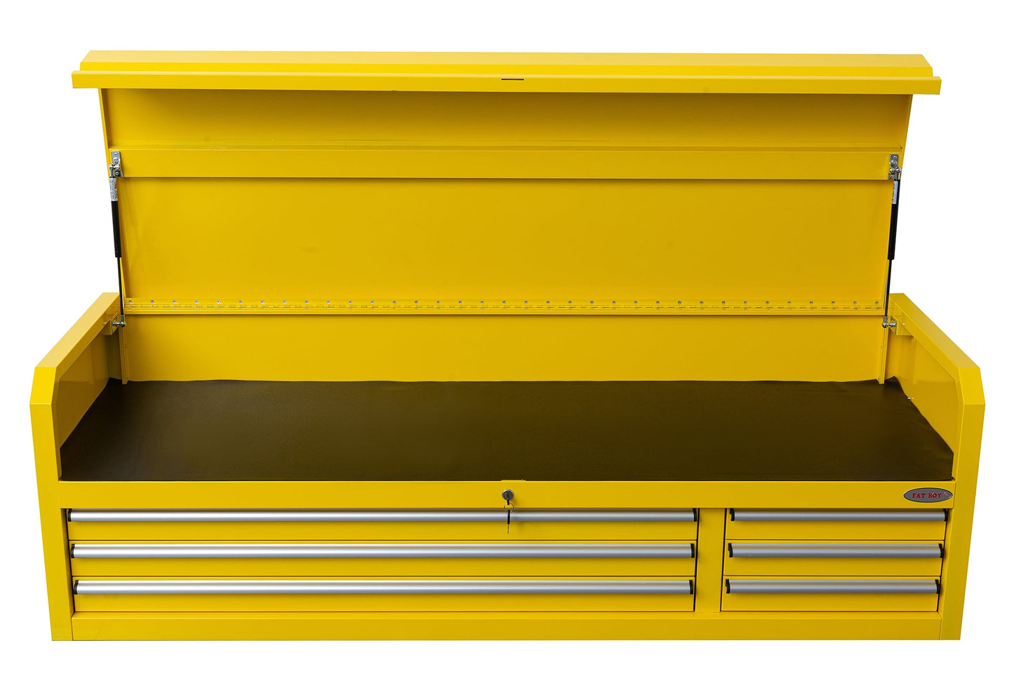 Fatboy 72" Upper Tool Chest – Heavy - Duty 6 Drawer Steel Tool Storage Cabinet with Flip - Up Lid - with 72" Upper Tool Chest – Yellow | Sold by Uncle Wiener's Wholesale