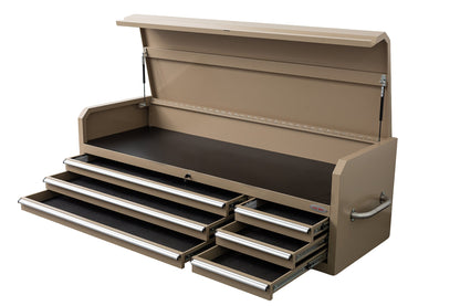 Fatboy 72" Upper Tool Chest – Heavy - Duty 6 Drawer Steel Tool Storage Cabinet with Flip - Up Lid - with 72" Upper Tool Chest – Desert Sand | Sold by Uncle Wiener's Wholesale