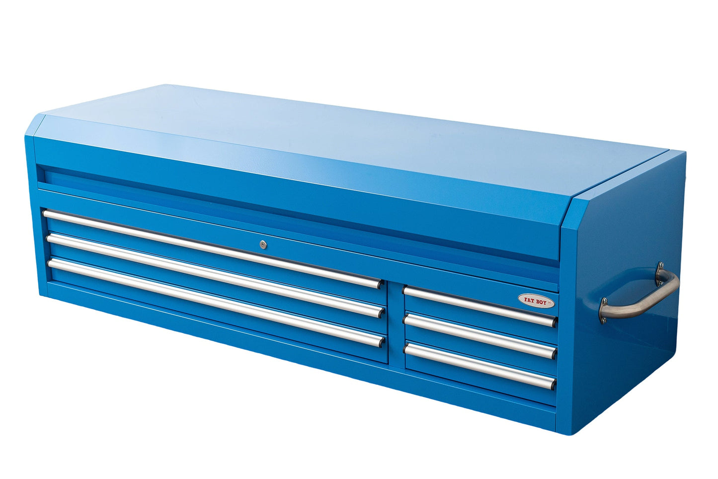 Fatboy 72" Upper Tool Chest – Heavy - Duty 6 Drawer Steel Tool Storage Cabinet with Flip - Up Lid - with 72" Upper Tool Chest – Blue | Sold by Uncle Wiener's Wholesale