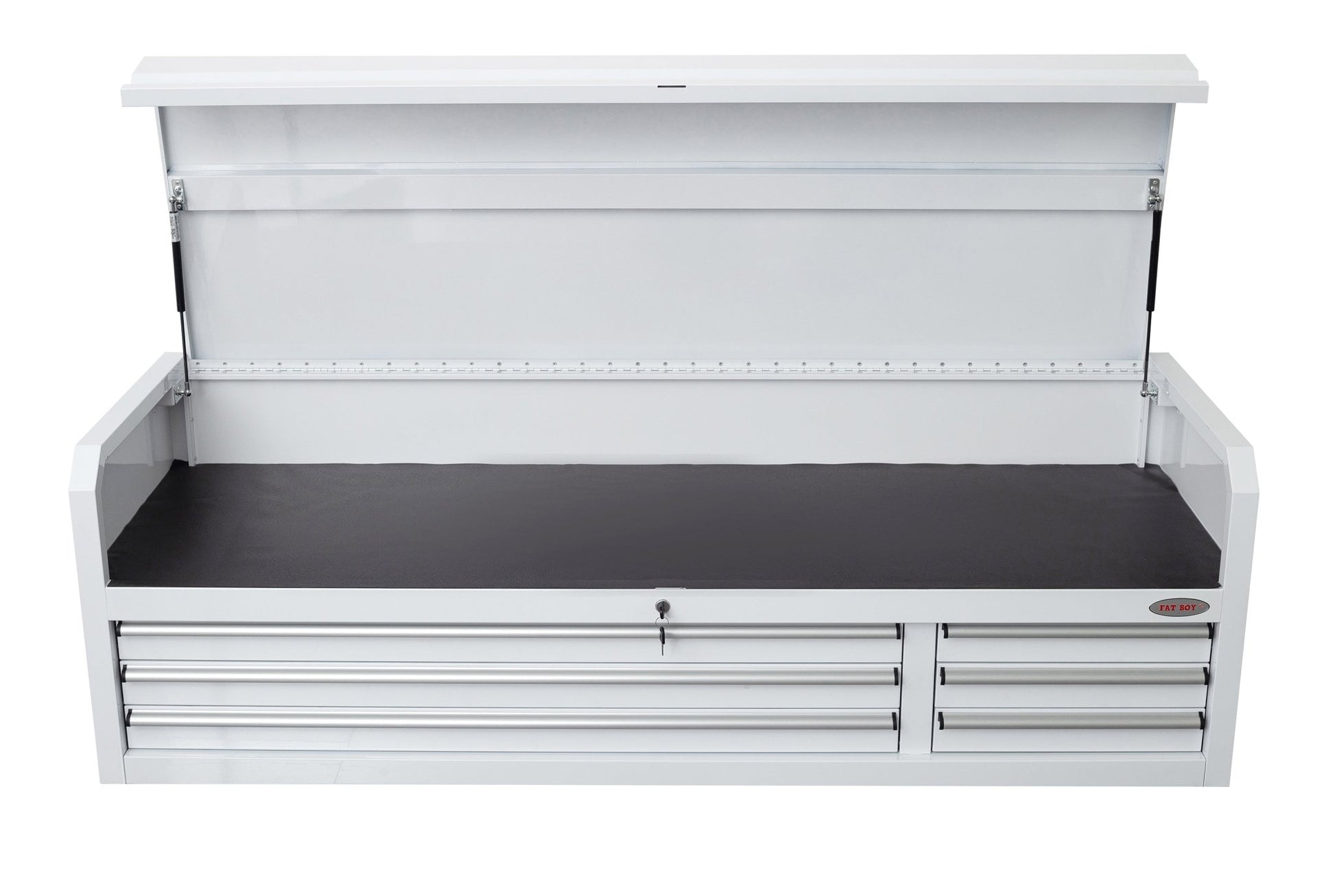 Fatboy 72" Upper Tool Chest – Heavy - Duty 6 Drawer Steel Tool Storage Cabinet with Flip - Up Lid - with 72" Upper Tool Chest – White | Sold by Uncle Wiener's Wholesale