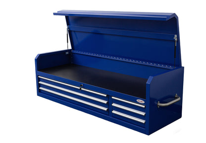 Fatboy 72" Upper Tool Chest – Heavy - Duty 6 Drawer Steel Tool Storage Cabinet with Flip - Up Lid - with 72" Upper Tool Chest – Dark Blue | Sold by Uncle Wiener's Wholesale
