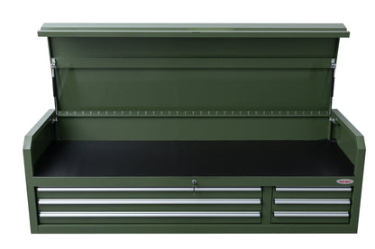 Fatboy 72" Upper Tool Chest – Heavy - Duty 6 Drawer Steel Tool Storage Cabinet with Flip - Up Lid - with 72" Upper Tool Chest – Emerald Green | Sold by Uncle Wiener's Wholesale