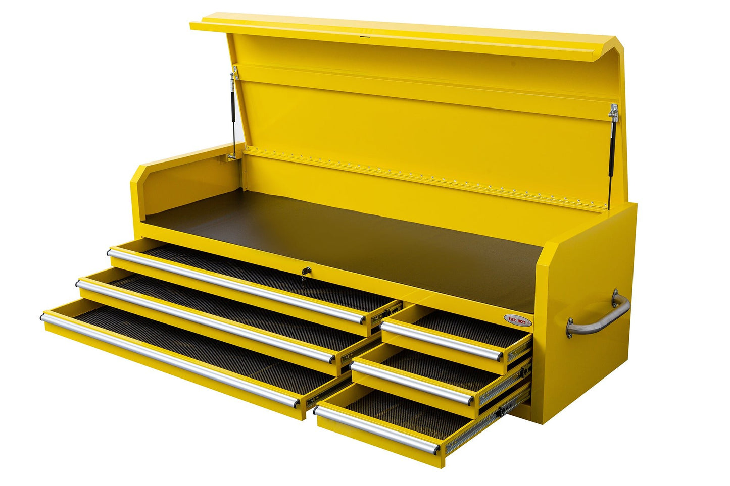 Fatboy 72" Upper Tool Chest – Heavy - Duty 6 Drawer Steel Tool Storage Cabinet with Flip - Up Lid - with 72" Upper Tool Chest – Yellow | Sold by Uncle Wiener's Wholesale