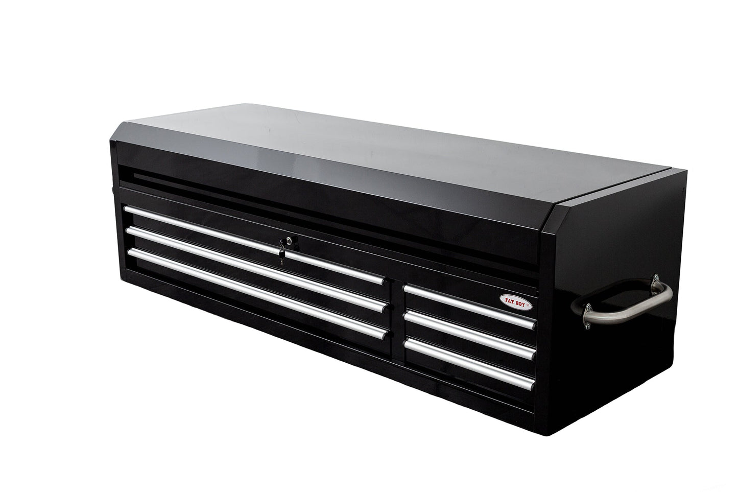 Fatboy 72" Upper Tool Chest – Heavy - Duty 6 Drawer Steel Tool Storage Cabinet with Flip - Up Lid - with 72" Upper Tool Chest – Black | Sold by Uncle Wiener's Wholesale