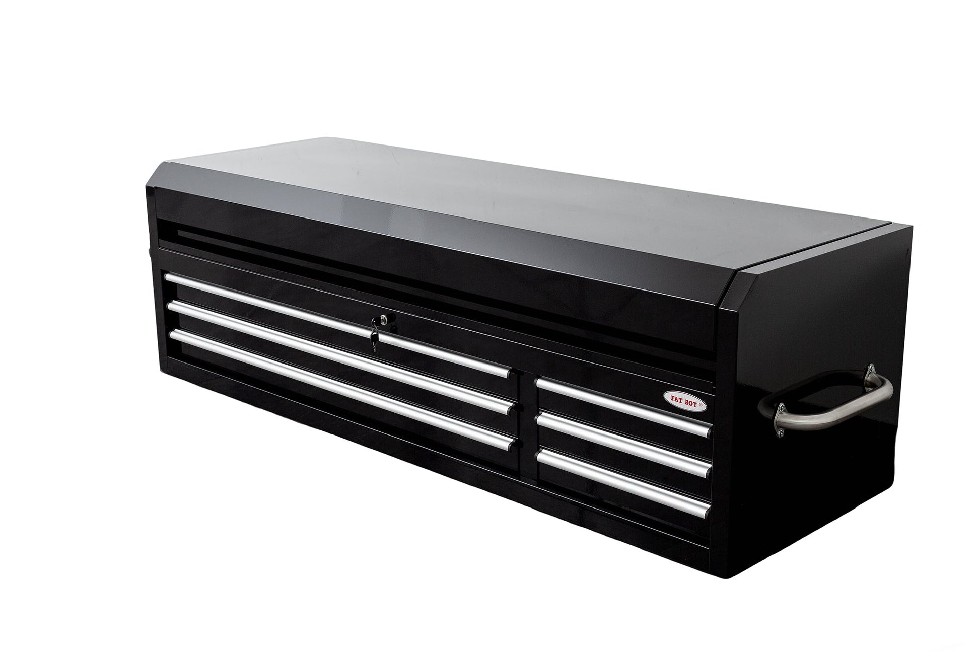 Fatboy 72" Upper Tool Chest – Heavy - Duty 6 Drawer Steel Tool Storage Cabinet with Flip - Up Lid - with 72" Upper Tool Chest – Black | Sold by Uncle Wiener's Wholesale