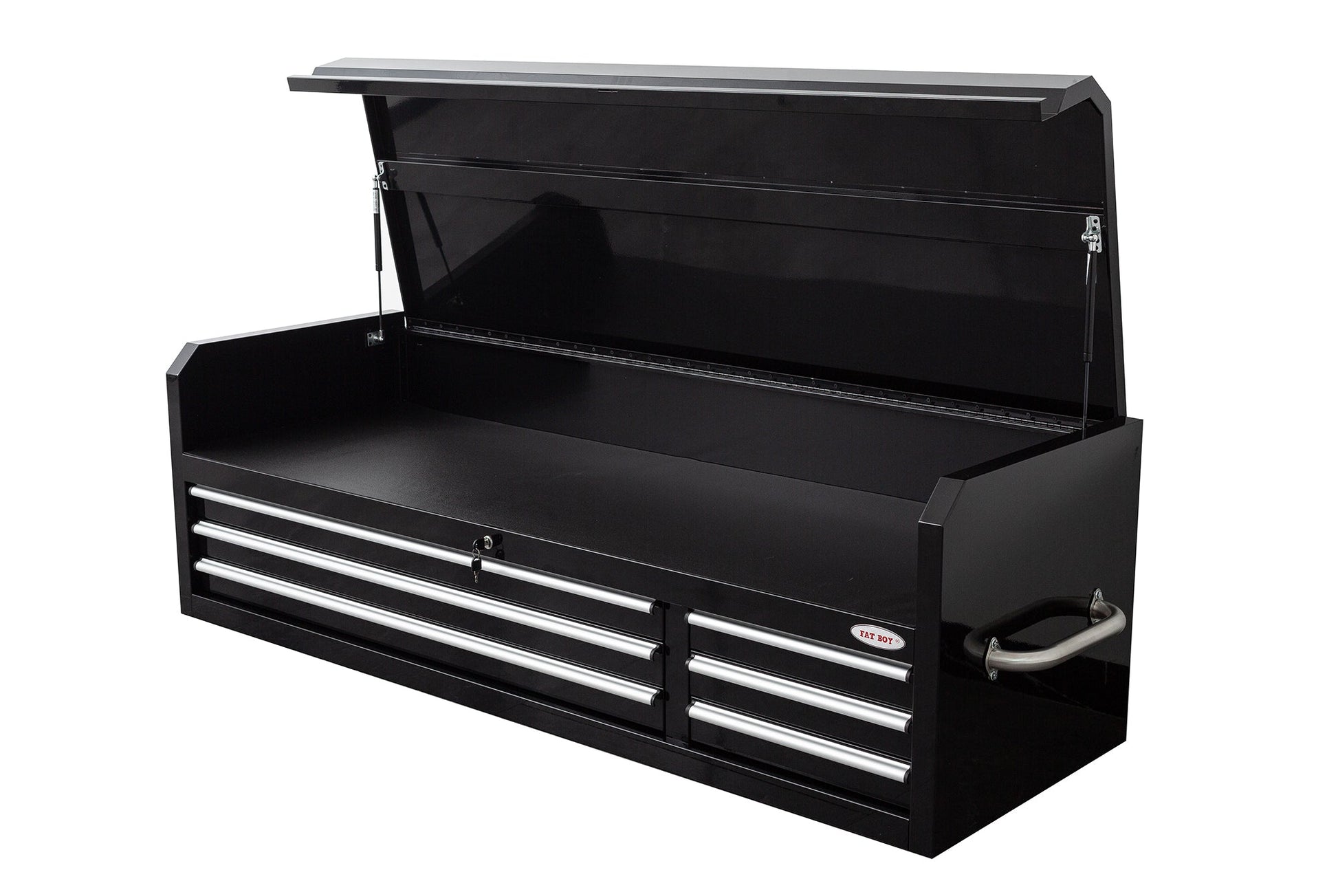Fatboy 72" Upper Tool Chest – Heavy - Duty 6 Drawer Steel Tool Storage Cabinet with Flip - Up Lid - with 72" Upper Tool Chest – Black | Sold by Uncle Wiener's Wholesale